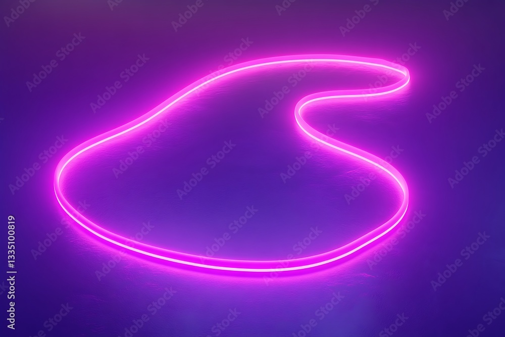 Naklejka premium Abstract Neon Pink Light Design