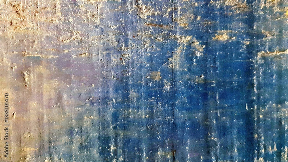 Obraz premium an old faded blue paint on the wood wall, slightly blur