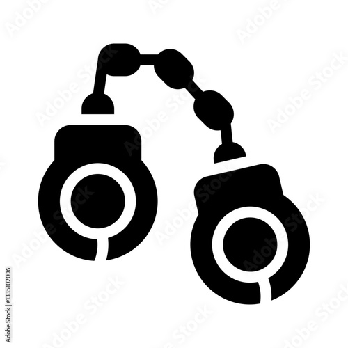 handcuffs glyph icon