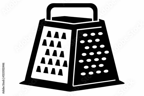 electric cheese grater line art silhouette vector illustration
