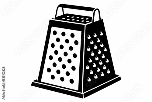 electric cheese grater line art silhouette vector illustration