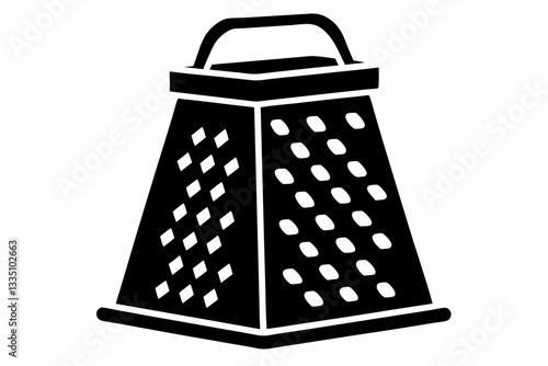 electric cheese grater line art silhouette vector illustration