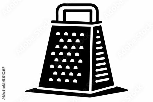 electric cheese grater line art silhouette vector illustration