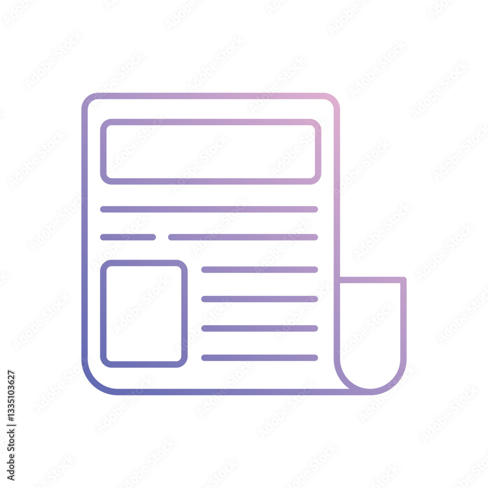Newspaper vector icon Newspaper vector icon