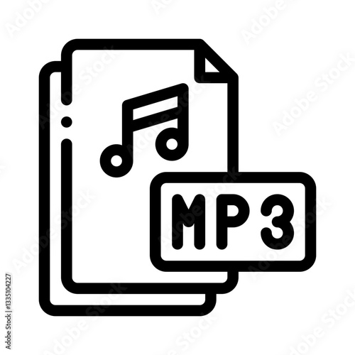 audio file line icon