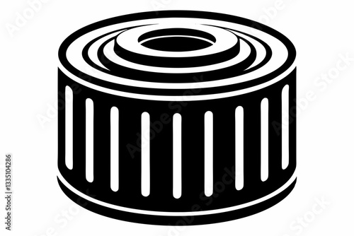 oil filter line art silhouette vector illustration