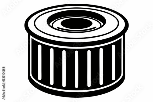 oil filter line art silhouette vector illustration