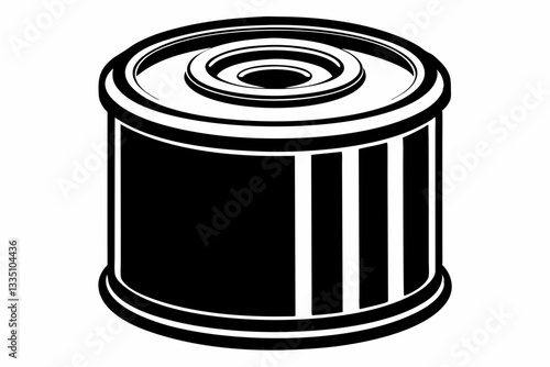 oil filter line art silhouette vector illustration
