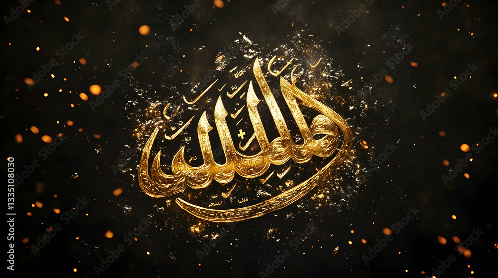 Typographic series showcasing traditional script Typographic series showcasing traditional script