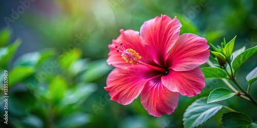 Wallpaper Mural Hibiscus Flower in Full Bloom, flowering plants Torontodigital.ca