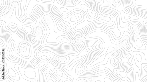 Geography landscape Topo contour map on white background, Topographic contour lines. Abstract topography contour map line and modern wavy map line design, geography map contour wave line white backgro
