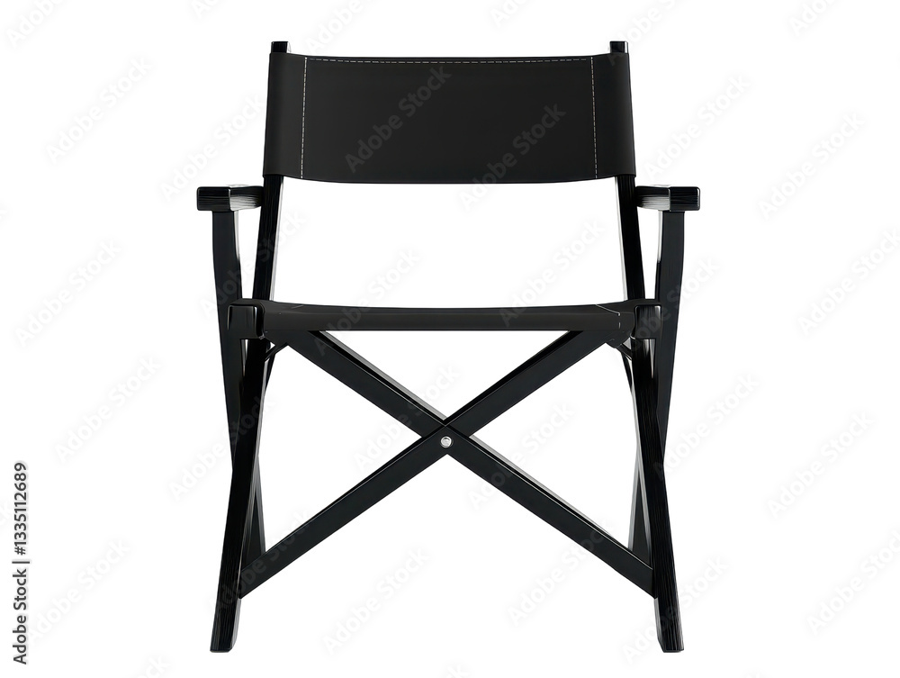 Isolated Black Director's Chair Isolated Black Director's Chair