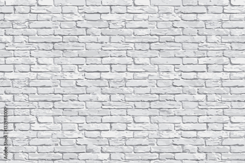 Texture of a white brick wall vector illustration