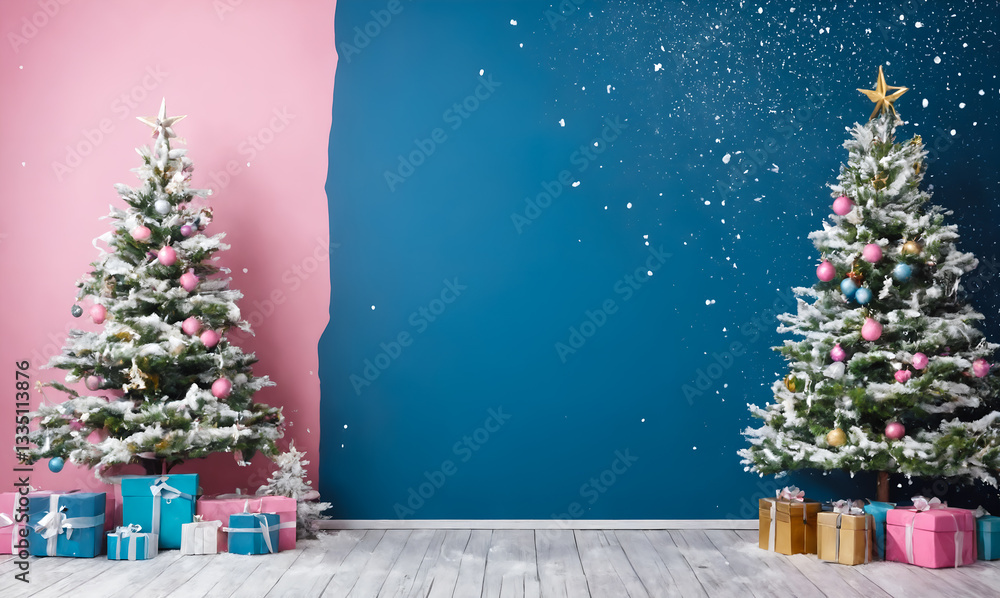 Christmas and New Year holidays background