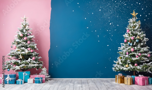 Obraz na płótnie Christmas and New Year holidays background w salonie