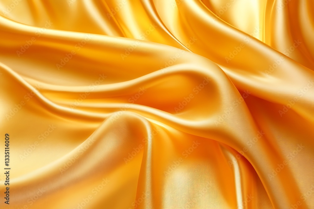 Golden Silk Fabric Texture Background Golden Silk Fabric Texture Background