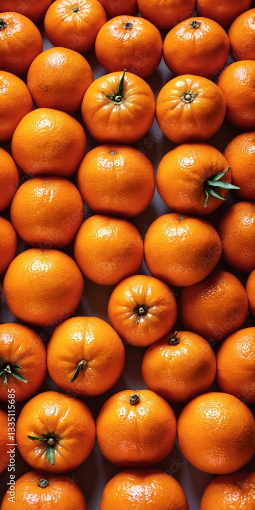 Fresh mandarin fruits on dark. Top view flat lay