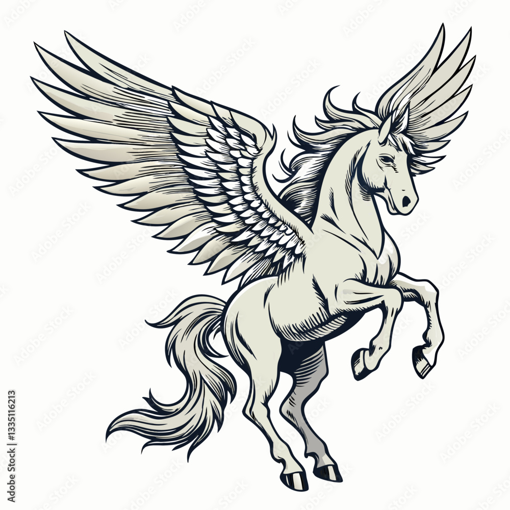 Fototapeta premium vector illustration of a horse