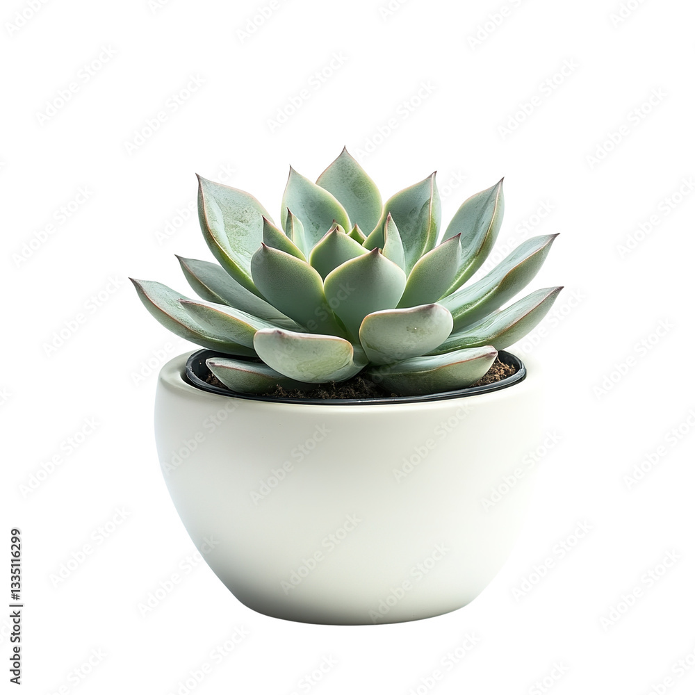 Cactus in pot isolated on transparent background. clipping path. png.