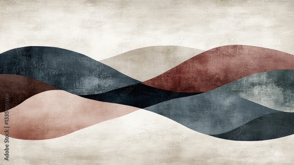 Abstract Waves in Soft Tones with Texture and Color Variations Abstract Waves in Soft Tones with Texture and Color Variations
