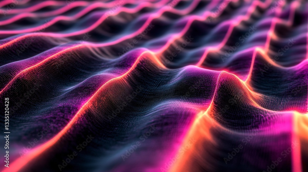 Obraz premium Abstract Colorful Wave Patterns: A Stunning Visual Representation of Data