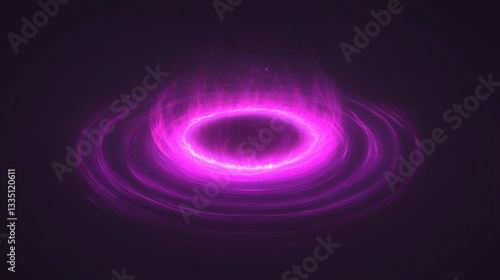 A digital illustration of a purple vortex with glowing lines emanating from its center.