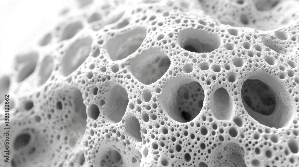 A detailed close-up of a textured surface with complex holes and designs, evoking a web-like pattern in black and gray tones A detailed close-up of a textured surface with complex holes and designs, evoking a web-like pattern in black and gray tones
