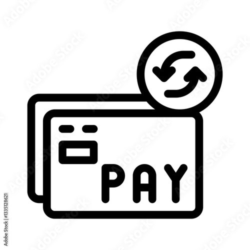 auto payment line icon