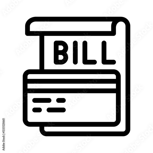 bill payment line icon