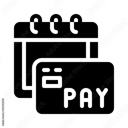 payment reminder glyph icon