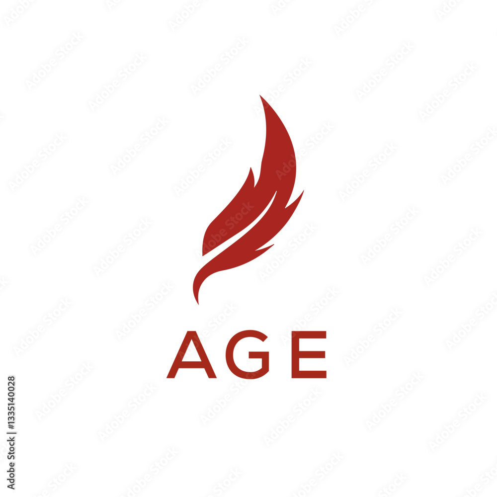 Fototapeta premium AGE creative minimalist letter logo.