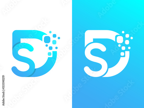 sd logo design. Initial letter sd or ds logo design template. Alphabet letter icon logo SD. Alphabet letters Initials Monogram logo SD, DS, S and S