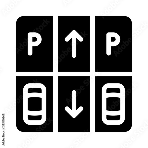 parking lot glyph icon