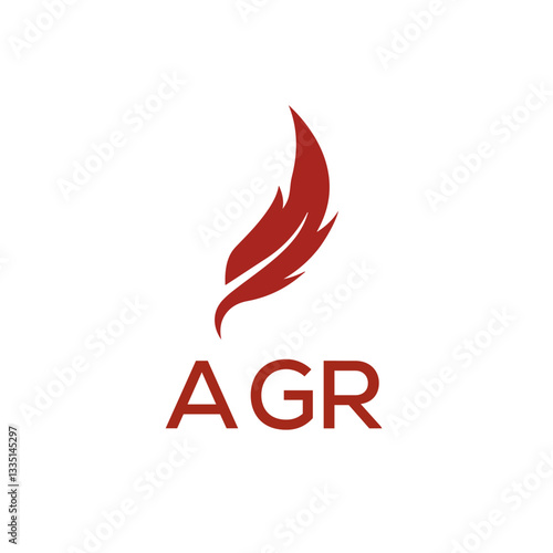  AGR creative minimalist letter logo.