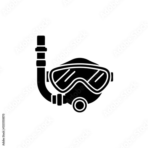 creative details Snorkel Mask Icon vector illustration