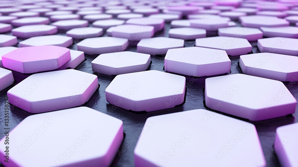 Obraz premium A repetitive array of white hexagonal geometric shaped forms