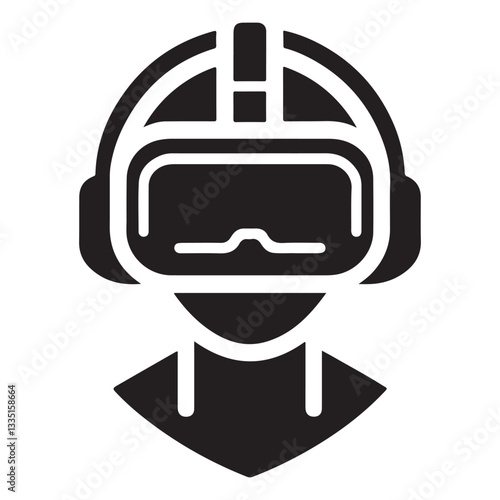 Immersive Virtual Reality Experience Virtual Reality Headset Graphic Silhouette