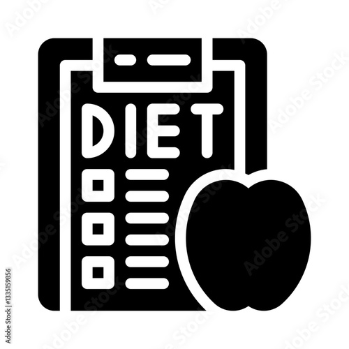 meal plan glyph icon