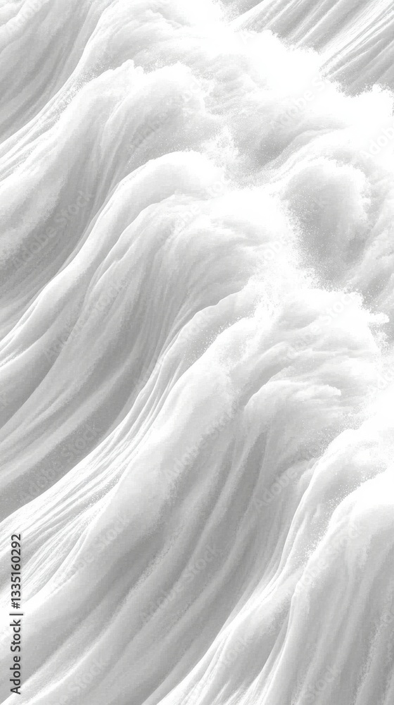 Fototapeta premium Monochromatic Abstract Wave Landscape Art
