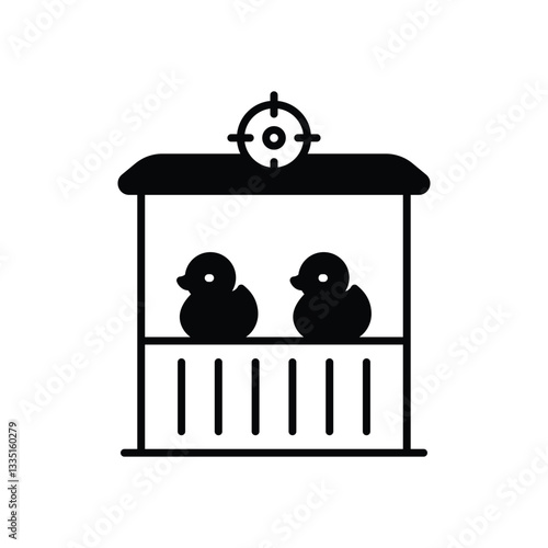 Duck Shooting Vector icon