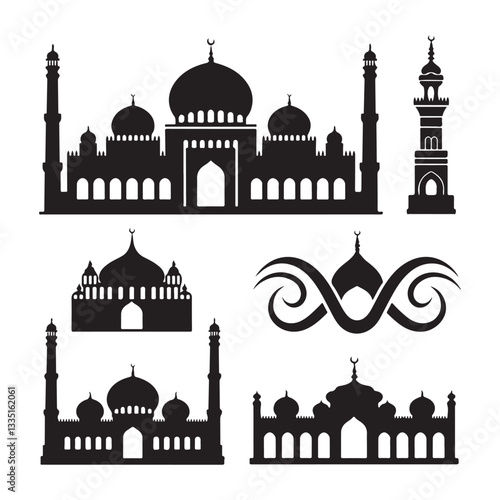 taj mahal vector illustration