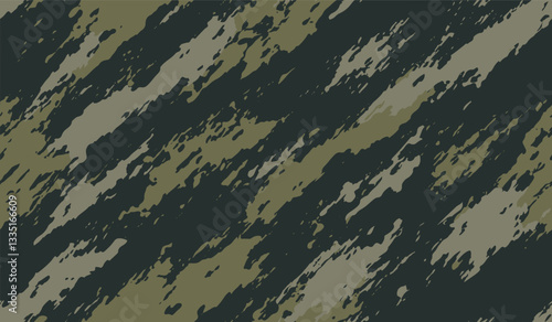 Camouflage seamless pattern. Forest real tree camouflage design. Hunting camouflage. Tiger stripe pattern. Tiger stripe camouflage pattern