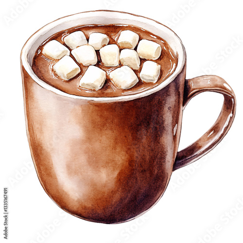 Enjoying hot chocolate with marshmallows cozy kitchen beverage photography warm atmosphere close-up comfort food