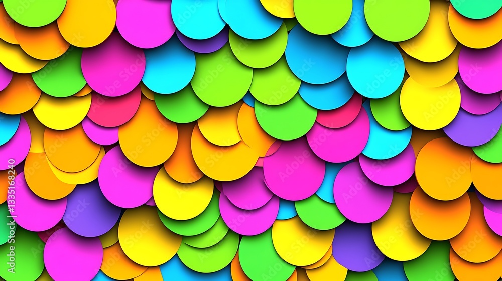 Colorful overlapping circular shapes create a vibrant patterned background design Colorful overlapping circular shapes create a vibrant patterned background design