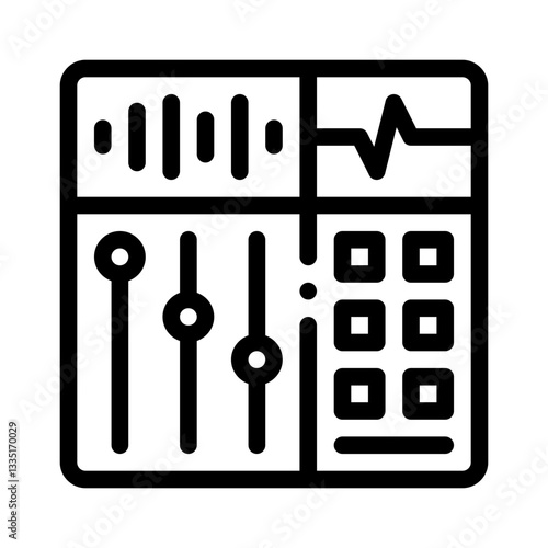 synthesizer line icon