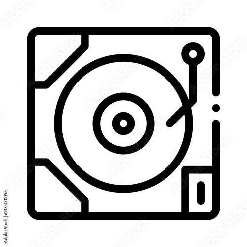 turntable line icon