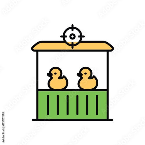 Duck Shooting Vector icon