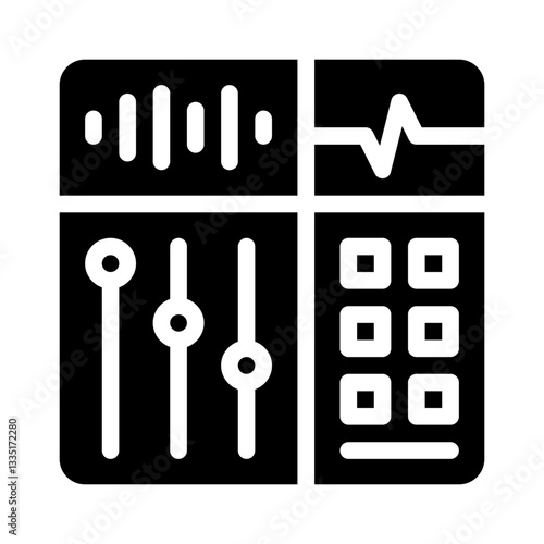 synthesizer glyph icon