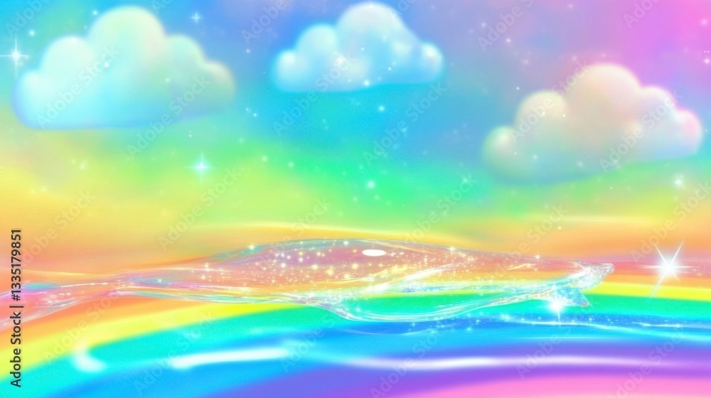Pastel Rainbow Cloudscape: A Dreamy Abstract Art Pastel Rainbow Cloudscape: A Dreamy Abstract Art