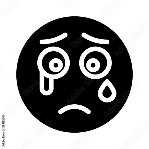 sad face glyph icon